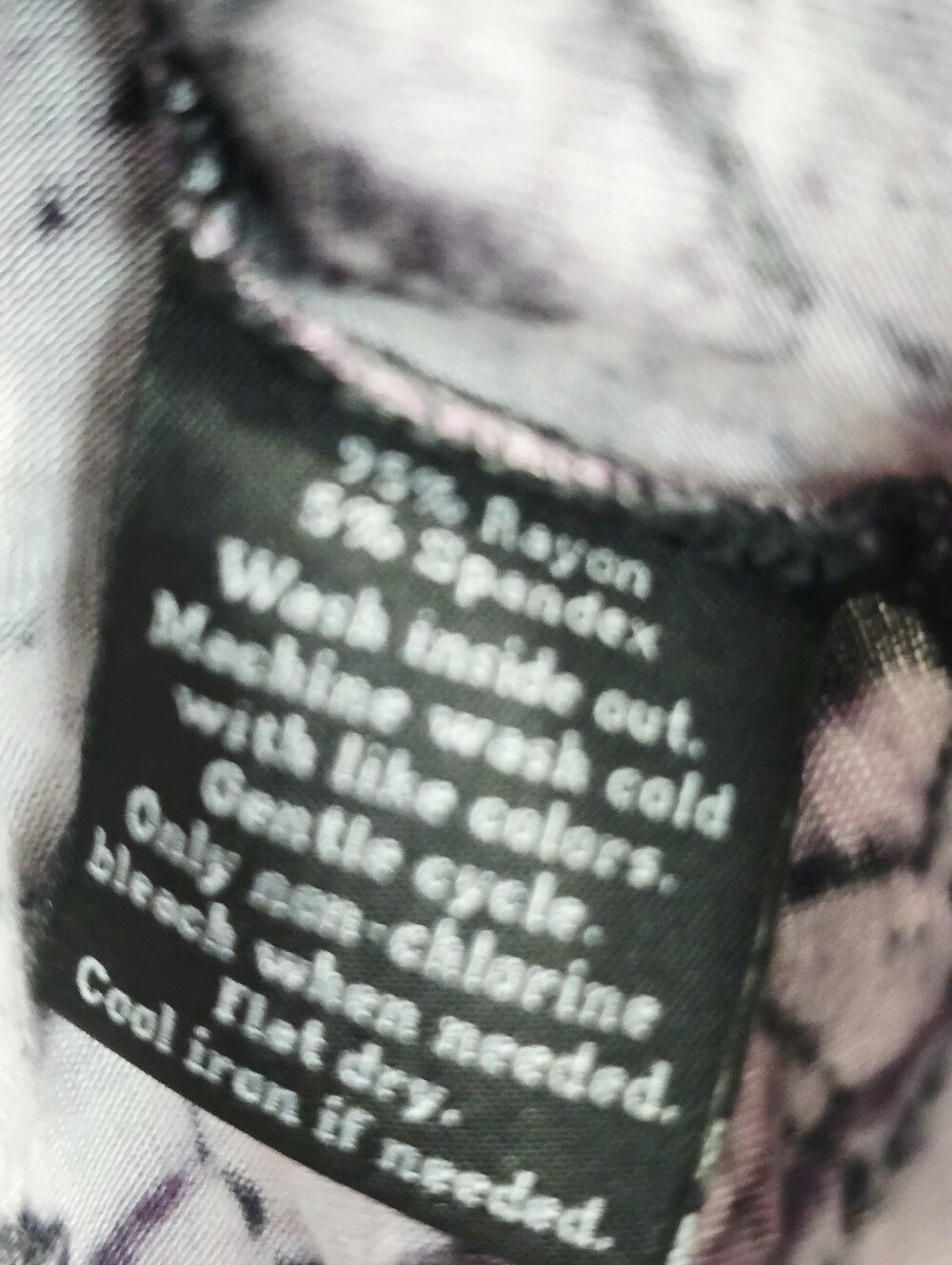 Rock & Republic Purple & Black Tie-Dye Cold-Shoulder V-Neck Tee - Picture 7 of 7